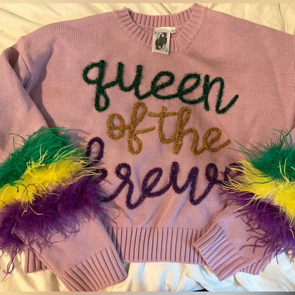 NWOT Queen of sparkles queen of the krewe sweater - Picture 2 of 2